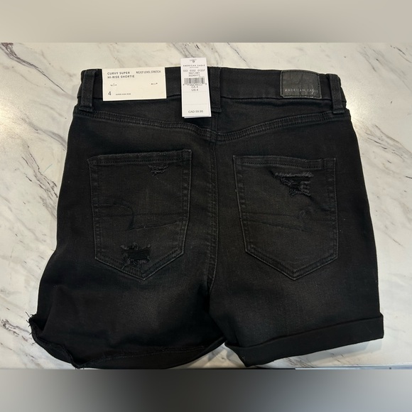 BNWT American Eagle Denim Black Shorts size 4 - Picture 2 of 2
